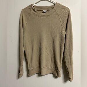 TNA Brown Waffleknit Long Sleeve Shirt